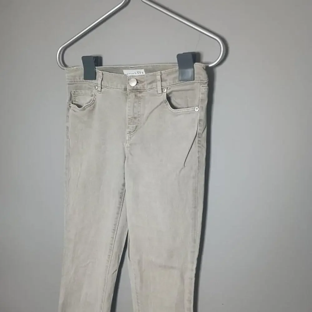 LOFT Women's Gray Skinny Crop Jeans